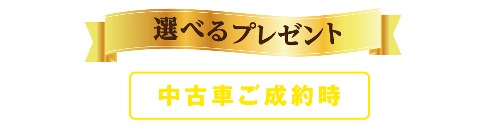選べるプレゼント中古車ご購入の方